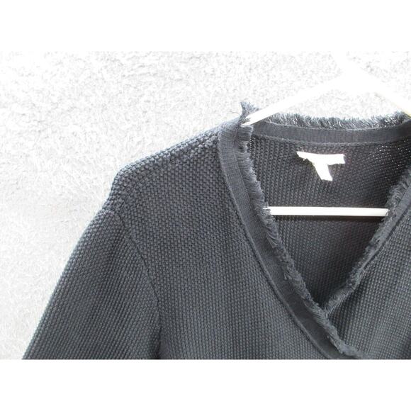 EILEEN FISHER Organic Cotton Silk Blend Open Front Cardigan Women's Small Frayed - Picture 6 of 14